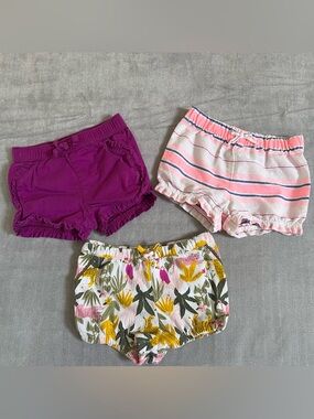 Girls 3 Pairs 24 Months Carter's Colorful Baby Shorts